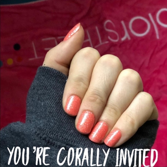 *Retired* Color Street: You’re Corally Invited | Orange Coral Glitter Summer - Picture 2 of 16